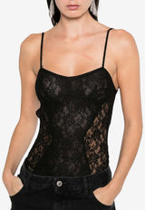 The Attico Sleeveless Lace Bodysuit Black 260WCY00032PPE001AA_100
