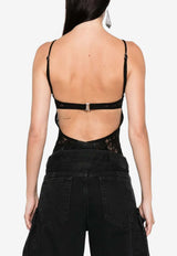 The Attico Sleeveless Lace Bodysuit Black 260WCY00032PPE001AA_100