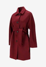 Max Mara Filato Belted Single-Breasted Coat Red 2521016172600FILATO_041