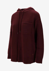 Max Mara Liana Drawstring Hooded Sweatshirt Red 2521366132600LIANA_013