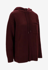 Max Mara Liana Drawstring Hooded Sweatshirt Red 2521366132600LIANA_013