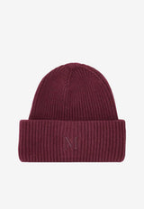 Max Mara Retina Ribbed Wool Beanie Red 2524576022MMRETINA_033