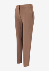Max Mara Pegno Straight-Leg Tailored Pants Brown 2521786021600PEGNO_055