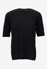 Max Mara Gerico Wool Crewneck Top Black 2521366161600GERICO_002