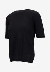 Max Mara Gerico Wool Crewneck Top Black 2521366161600GERICO_002