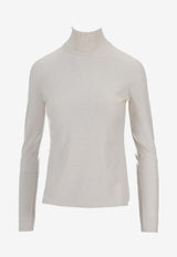 Max Mara Meana Wool High-Neck Sweater White 2521366072600MEANA_001