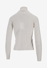 Max Mara Meana Wool High-Neck Sweater White 2521366072600MEANA_001