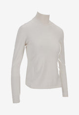 Max Mara Meana Wool High-Neck Sweater White 2521366072600MEANA_001