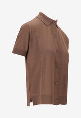 Max Mara Romania Ribbed Buttoned Shirt Color 2521346061600ROMANIA_004