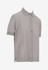 Max Mara Romania Ribbed Buttoned Shirt Color 2521346061600ROMANIA_013