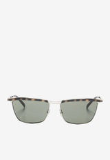 Saint Laurent Joe Square-Frame Sunglasses Gray 843043Y9969_8163