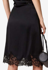 Stella McCartney Iconic Lace Knee-Length Skirt Black 6300403FU302_1000