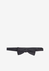 Saint Laurent Silk Bow Tie Black 7373053Y011_1000