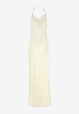 Stella McCartney Falabella Chain Strap Satin Dress Cream 6A06433FU302_9200