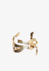 Saint Laurent Cassandre Cuff Bracelet Gold 851101Y1500_7005