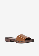 Miu Miu Patent Leather Clogs Brown  5Z425EFA030069_F098L