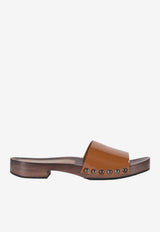 Miu Miu Patent Leather Clogs Brown  5Z425EFA030069_F098L