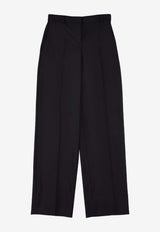 Stella McCartney Pleated Straight-Leg Pants Black 640302SSA36_1000