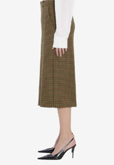 Saint Laurent Plaid Wool Culotte Pants Multicolor 831073Y1M75_2232