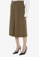 Saint Laurent Plaid Wool Culotte Pants Multicolor 831073Y1M75_2232