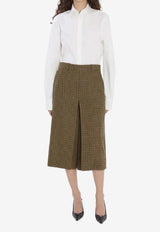 Saint Laurent Plaid Wool Culotte Pants Multicolor 831073Y1M75_2232
