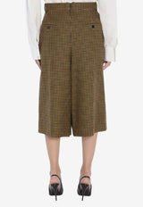 Saint Laurent Plaid Wool Culotte Pants Multicolor 831073Y1M75_2232