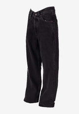 Saint Laurent V-waist Long Baggy Jeans Black 834135Y13MA_1805