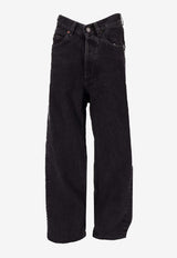 Saint Laurent V-waist Long Baggy Jeans Black 834135Y13MA_1805