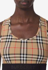 Burberry Vintage Checked Sports Bra Beige 8049477_A7028