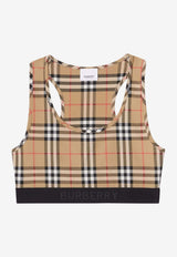 Burberry Vintage Checked Sports Bra Beige 8049477_A7028