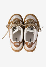 Miu Miu Suede Low-Top Sneakers White 5E428EFA00571L_F0TBK