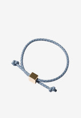 Miu Miu Logo-Engraved Braided Bracelet Blue 5IB7722IGY_F0M10