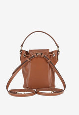 Miu Miu Mini Logo Leather Backpack Brown  5BZ045VOOM2CRW_F0046