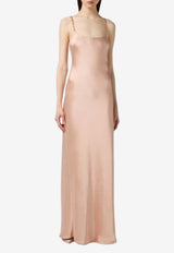 Elisabetta Franchi Chain-Embellished Maxi Dress Beige ABR0757E2_EA1