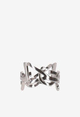 Saint Laurent Twisted Cassandre Ring Silver 823669Y1500_8126