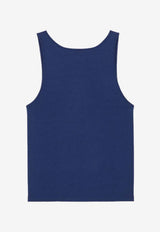 Saint Laurent Grosgrain Cassandre Tank Top Blue 858319Y38AK_4069