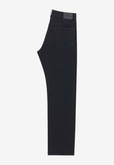 Saint Laurent Logo Patch Straight-Leg Jeans Black 795478Y29WB_1228