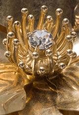 Miu Miu Floral Crystal-Embellished Brooch Gold 5IS1302IEU_F0NXA