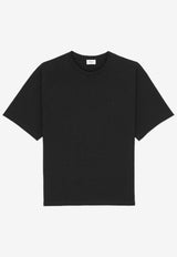 Saint Laurent Cassandre Embroidered Oversized T-shirt Black 862769Y38AK_1000