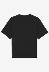 Saint Laurent Cassandre Embroidered Oversized T-shirt Black 862769Y38AK_1000