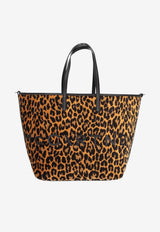 Stella McCartney Logo Cheetah Print Tote Bag Multicolor 7B0048WP0514_2018