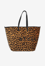 Stella McCartney Logo Cheetah Print Tote Bag Multicolor 7B0048WP0514_2018