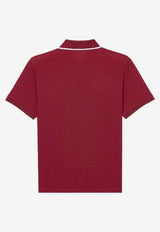 Saint Laurent Cassandre Polo T-shirt Bordeaux 862976Y37ZE_6190
