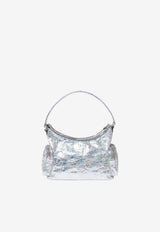 Stella McCartney Dartmoor Crossbody Bag with Crinkled-Finish Silver 7B0179WP0633_8101