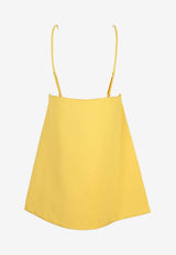 Elisabetta Franchi V-neck Mini Dress Yellow AB92261E2_EV4