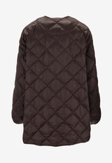 Max Mara The Cube Quilted Crewneck Buttoned Jacket Brown 2619481074600MTCSOFT_023