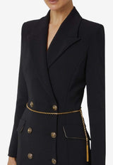 Elisabetta Franchi Double-Breasted Mini Dress Black AB89657E2_110