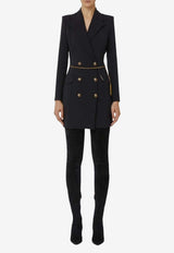 Elisabetta Franchi Double-Breasted Mini Dress Black AB89657E2_110