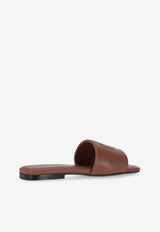 Anine Bing Ria Leather Flat Sandals Brown A149100000_COG1