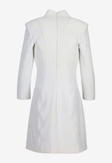 Elisabetta Franchi Buckle Detail Mini Dress White AB86961E2_360